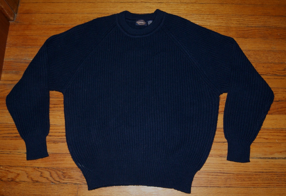Vintage 80s 90s Towncraft Sweater Mens Size XL Blue Chunky Pullover